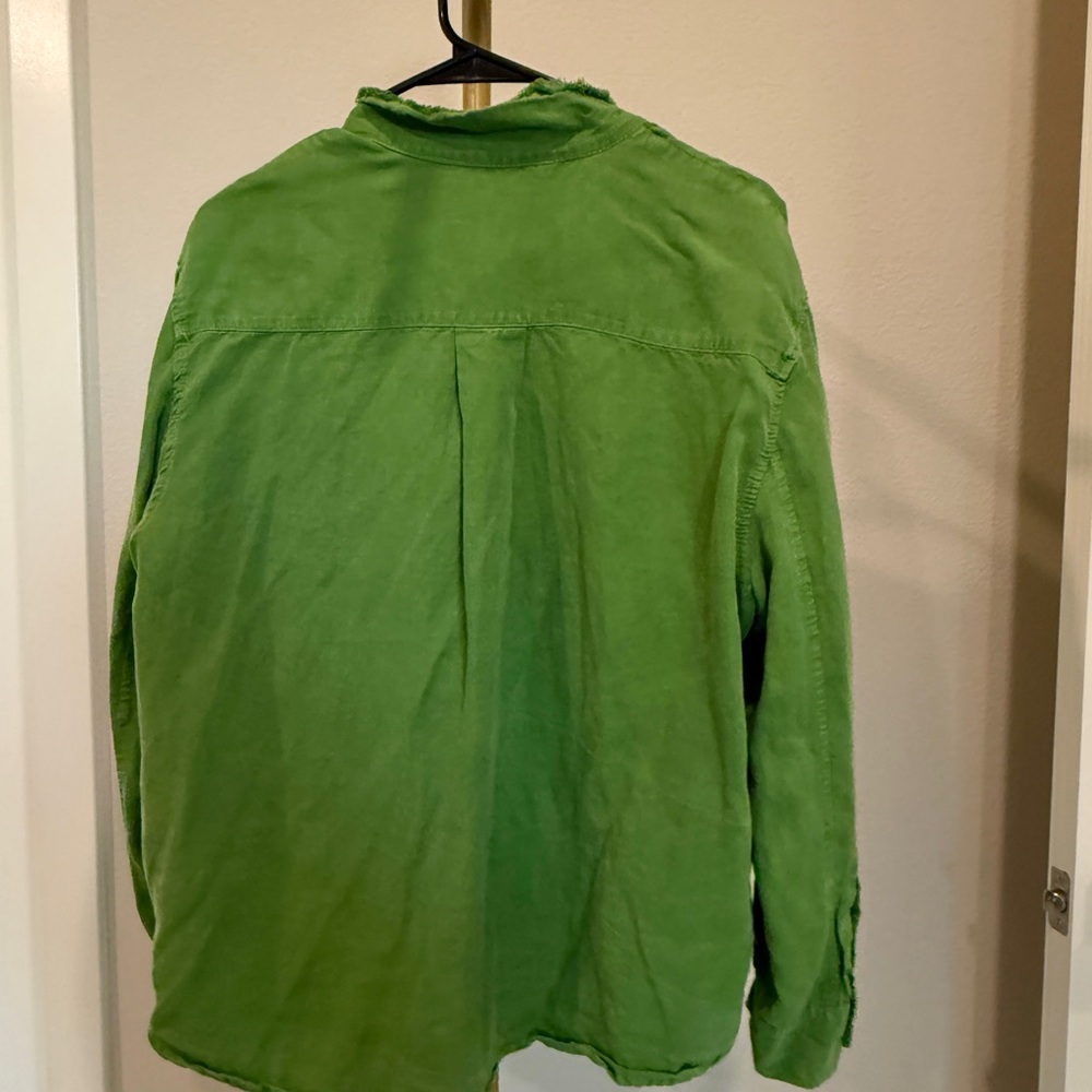 ZARA Green Button-Up Shirt Jacket (size L) - Picture 4 of 4